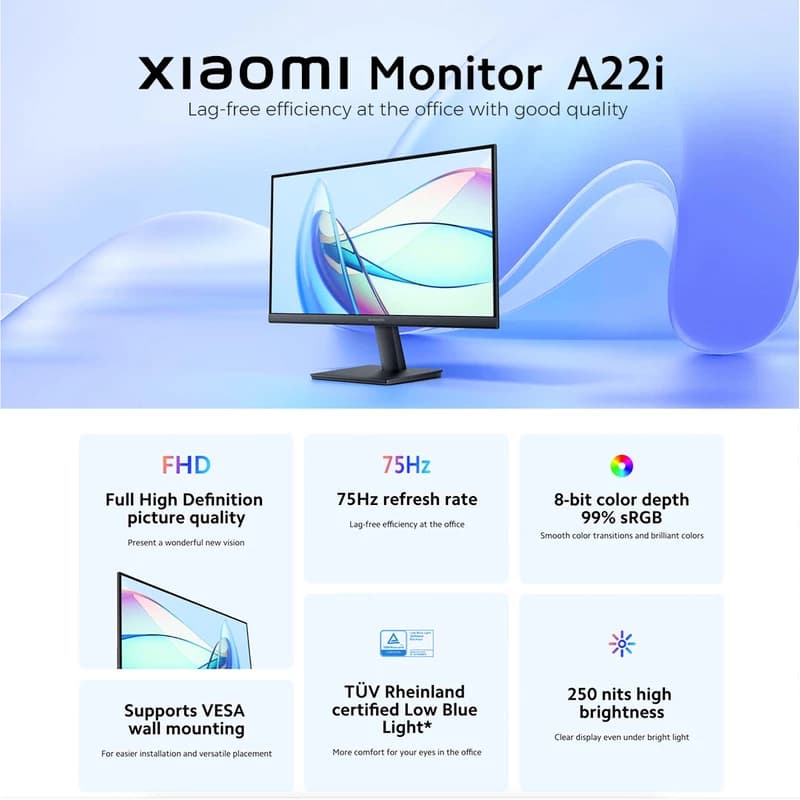 مانیتور شیائومی مدل A22i سایز 21.45 اینچ